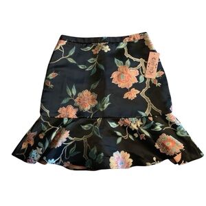 🌸 Nanette Lepore Floral Ruffle Hem Skirt | Size 2 | Designer Chic 🌸